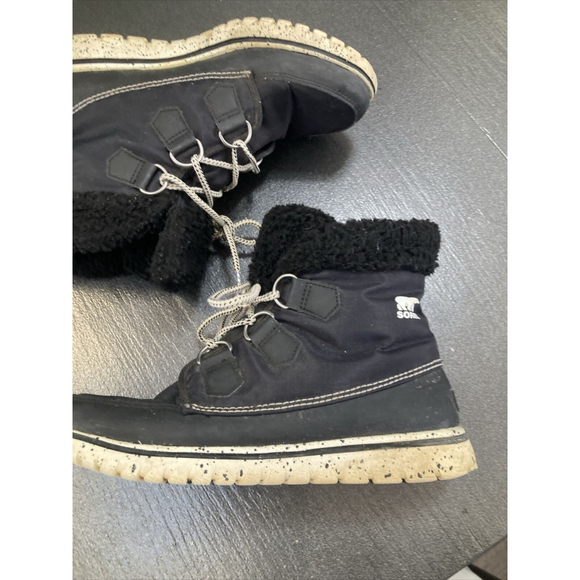 SOREL Waterproof Lace Up Black Boots NL2297-010 Snow Womens US 8.5 UK 6.5 - Picture 2 of 10